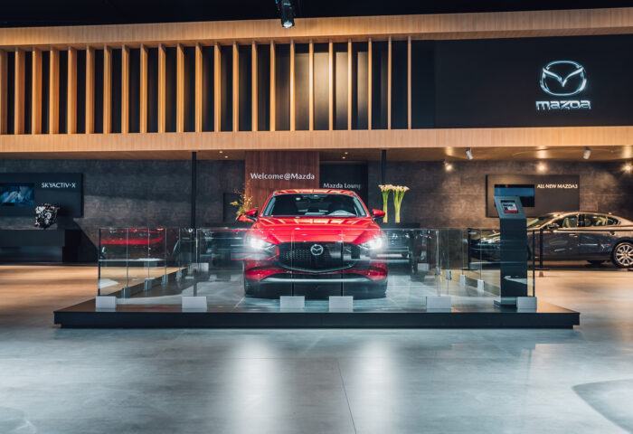 Ontwerp Beursstand Autosalon Brussel - Mazda - Interieurontwerp